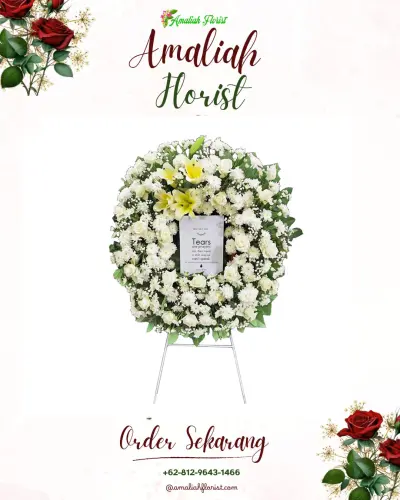 Krans Bunga Duka Cita di Kebon Gedang